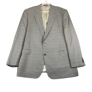 Jack Victor Luxor SPJ Sport Coat Mens 50L Wool Silk Linen Check Blazer Canada